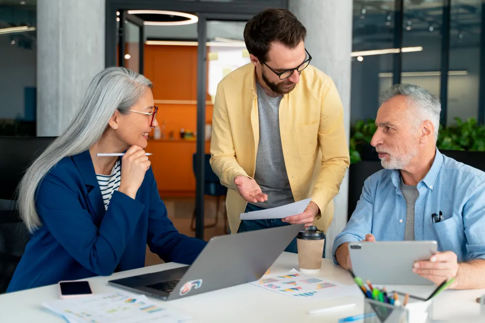 Project managers at a meeting